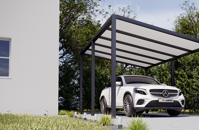 Alu Carport Konfigurator - Aluminium Carport Anbau & freistehend