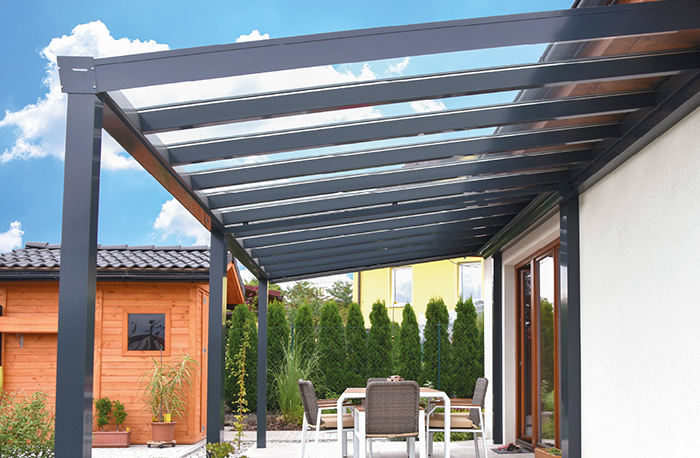 Alu Terrassenüberdachung Glas (VSG) Konfigurator | Carportcompany